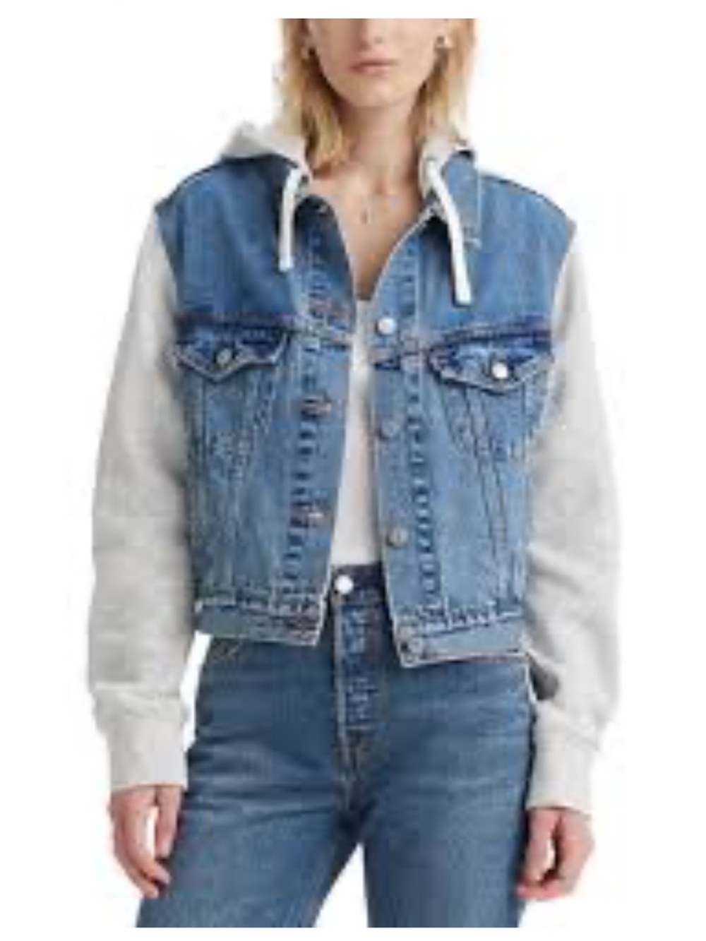Levi Strauss Trucker Hoodie Denim Jacket